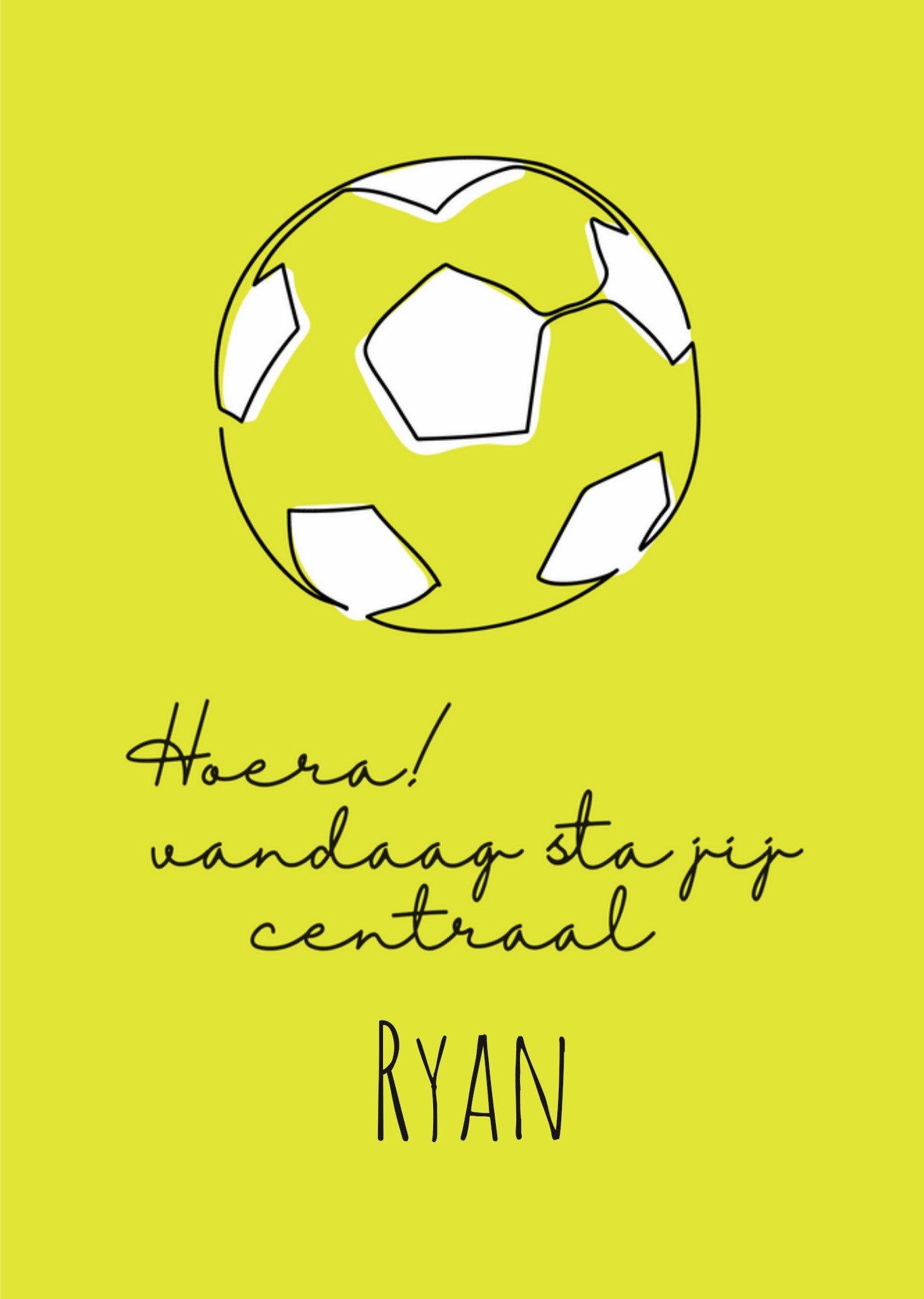 Paperclip - Verjaardagskaart - voetbal
