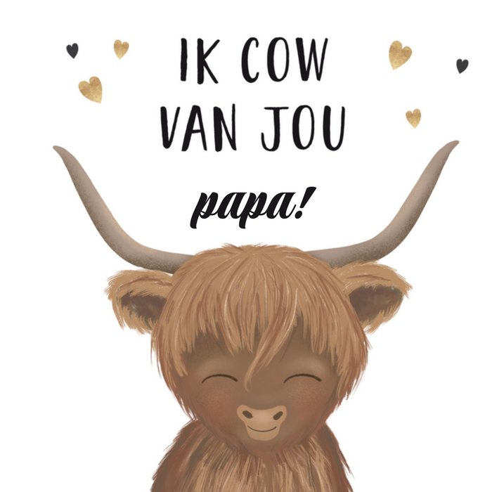 Tsjip | Valentijnskaart | papa | koe