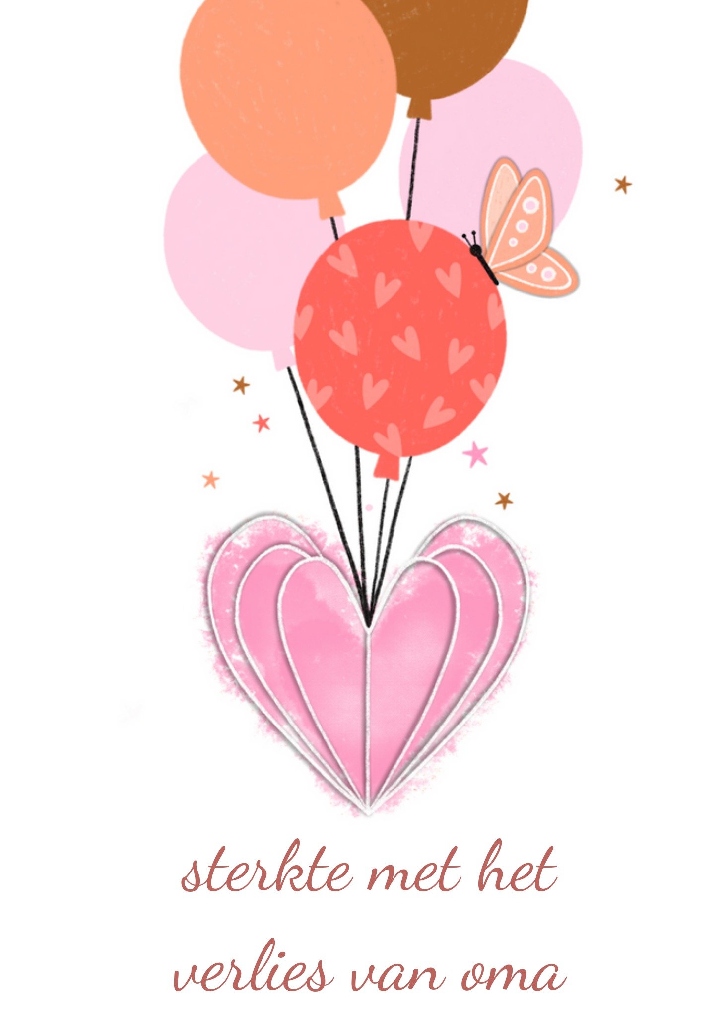 Marieke Witke - Condoleancekaart - Ballonnen