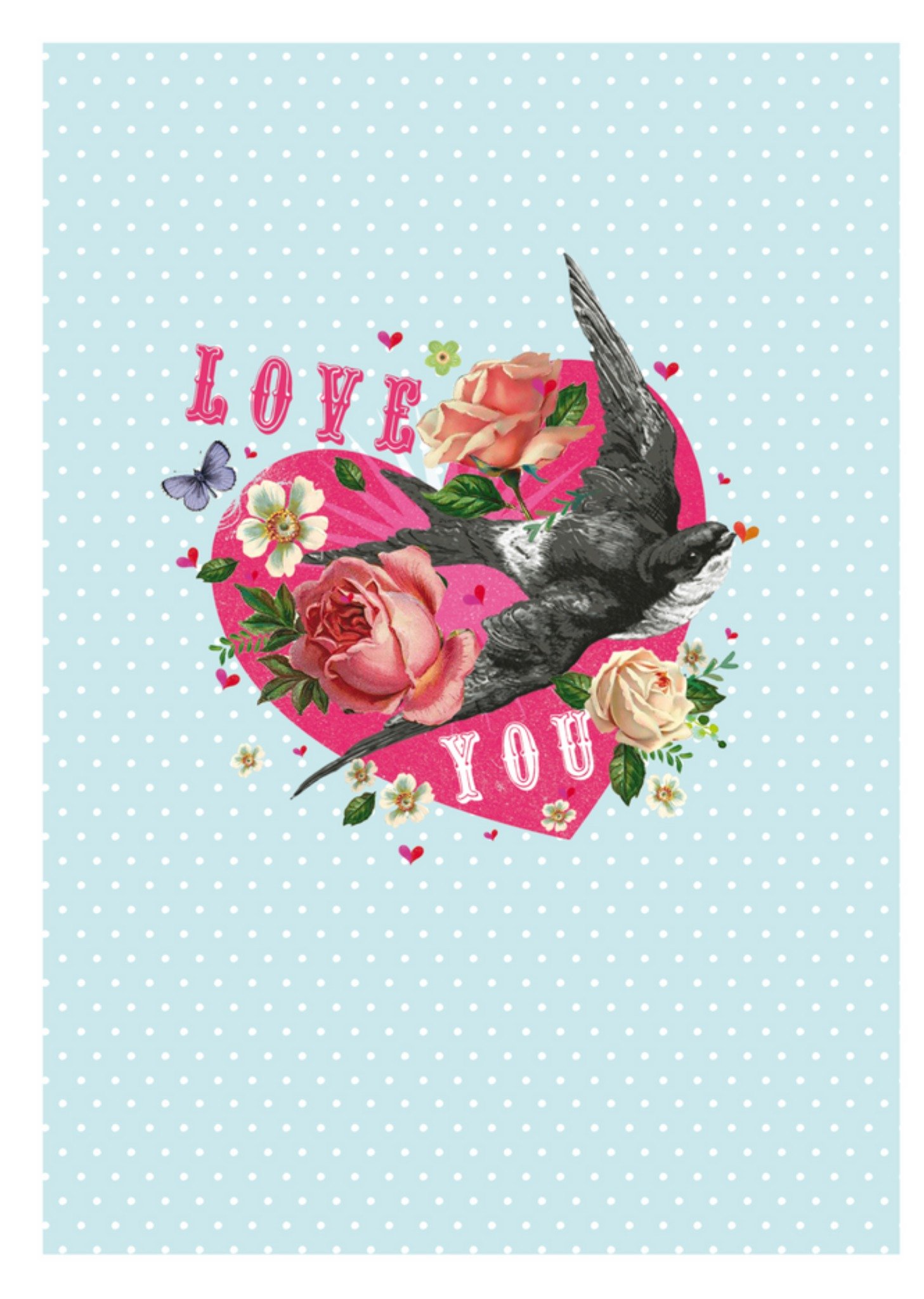 Paperclip - Liefdeskaart - Bloemen