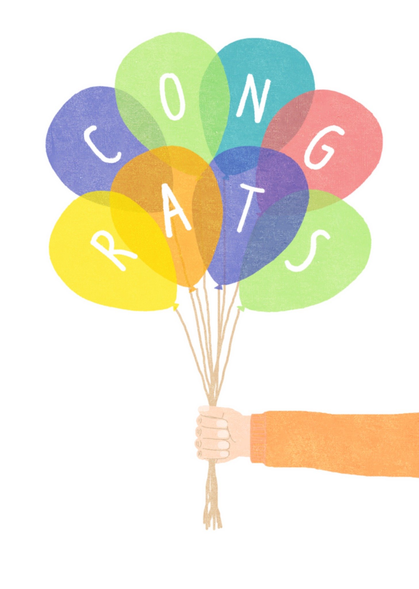 Felicitatiekaart - ballonnen