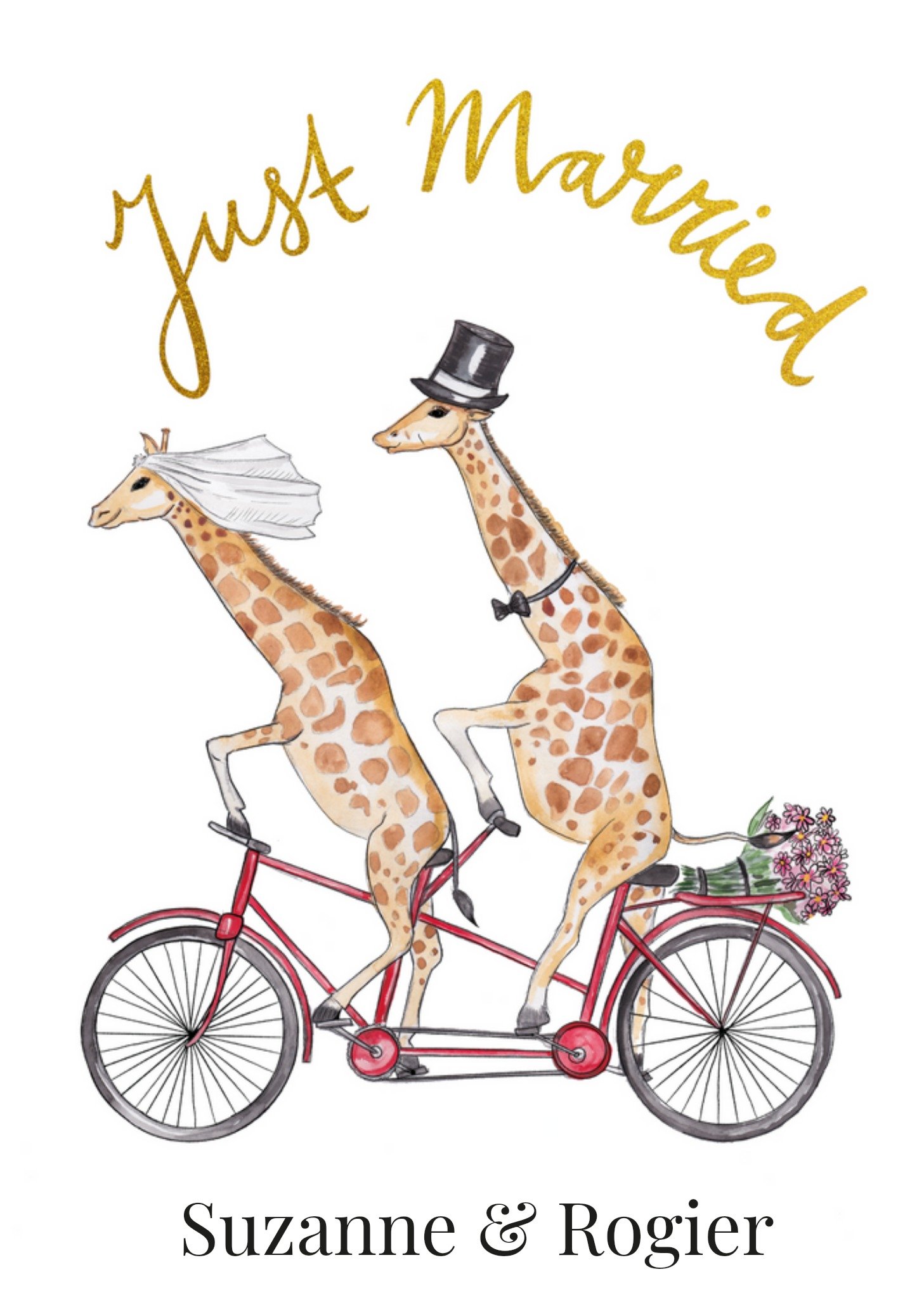 Marie Bodie - Huwelijkskaart - Giraffen