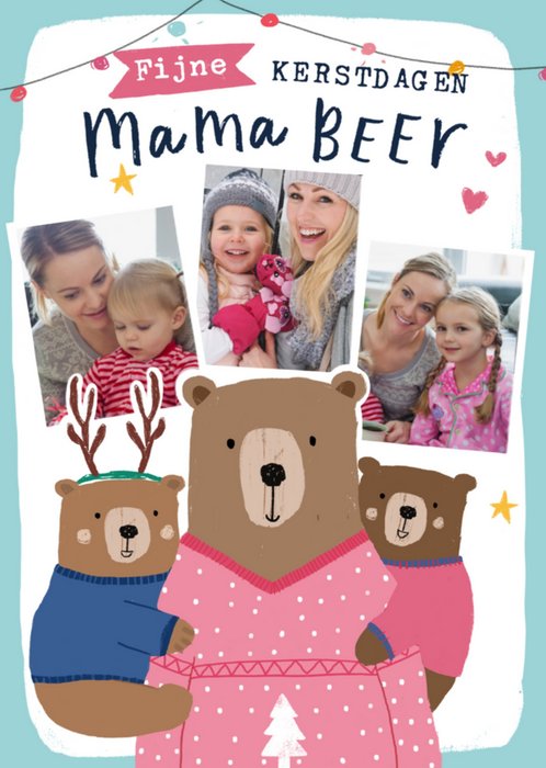 Greetz | Kerstkaart | fotokaart mama beer