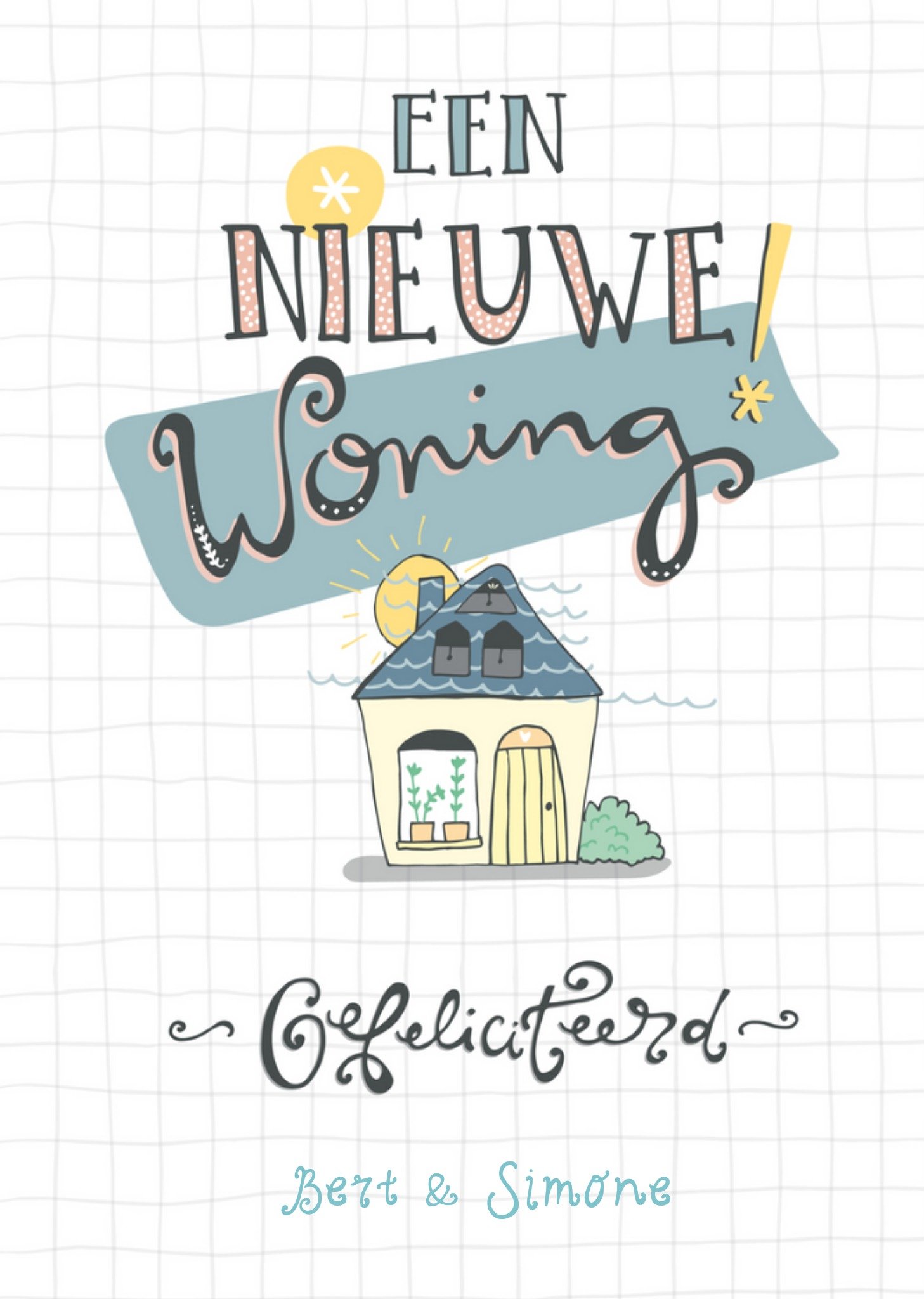 Funny Side Up - Nieuwe woning kaart - Met namen