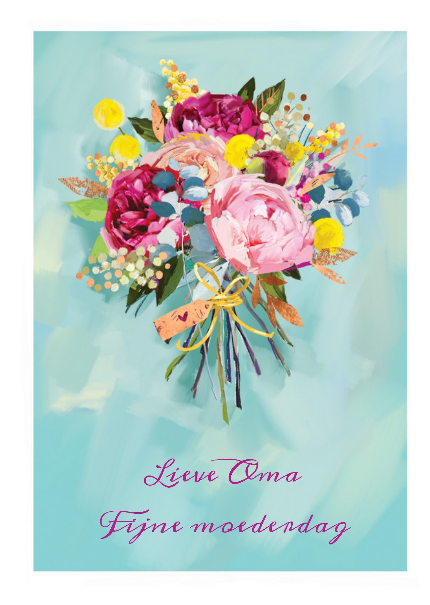 Ling Design - Moederdagkaart - bloemen - oma