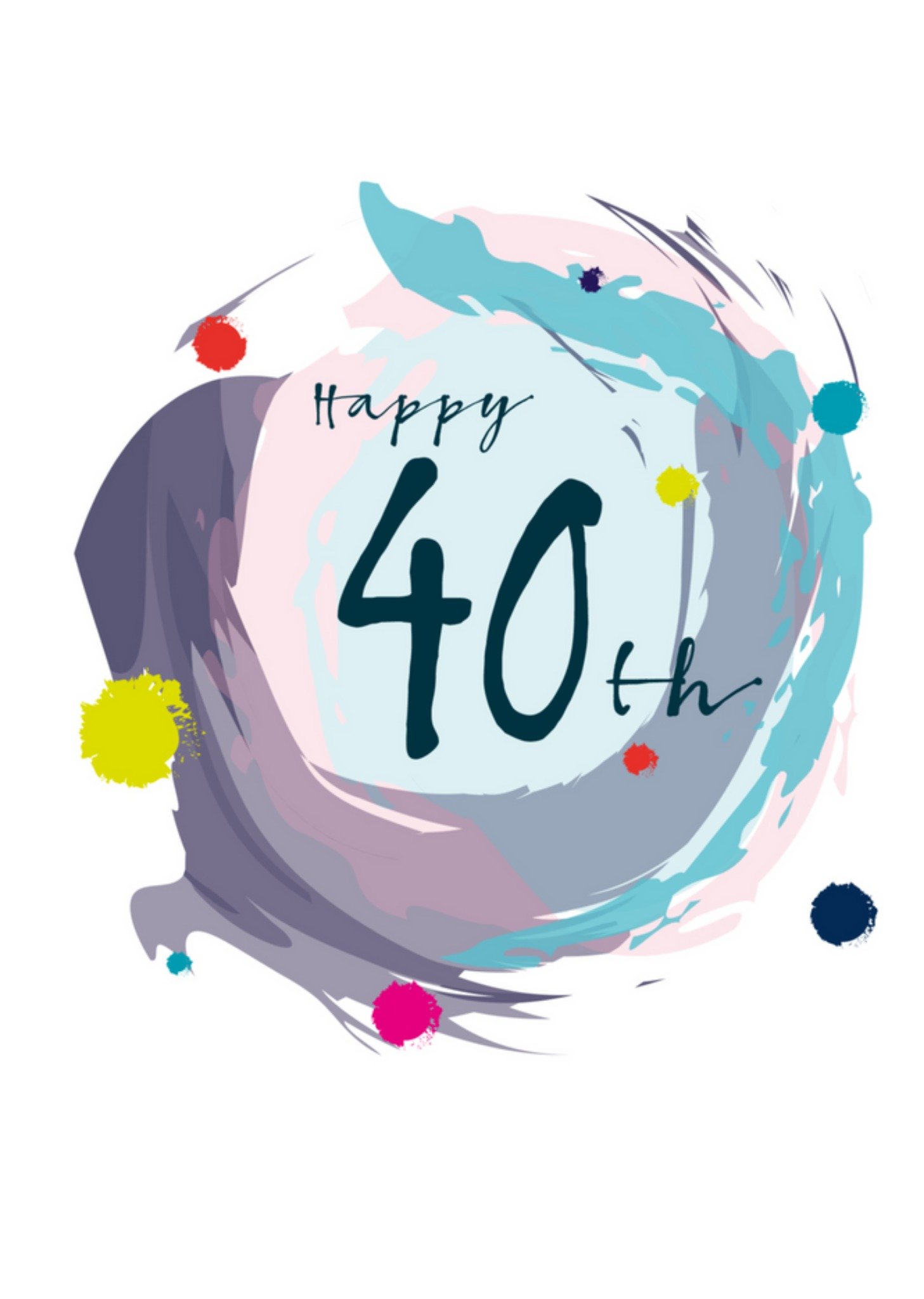 Papagrazi - Verjaardagskaart - happy 40th