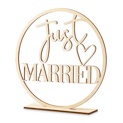 Hip&Mama box  | Houten bord | Just married 