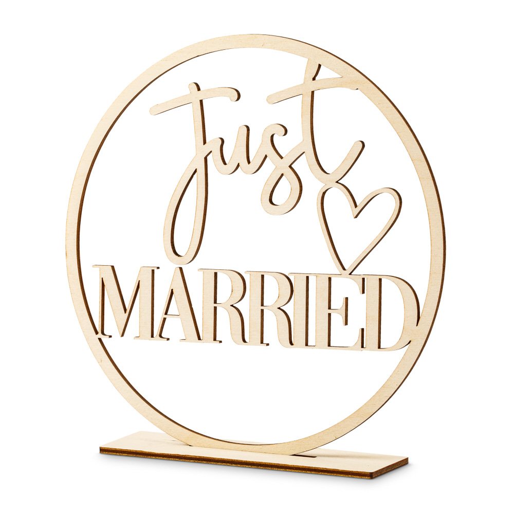 Hip&Mama box - Houten bord - Just married