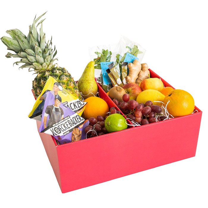 Fruitmand | Tea Luxe | met verse thee & koek