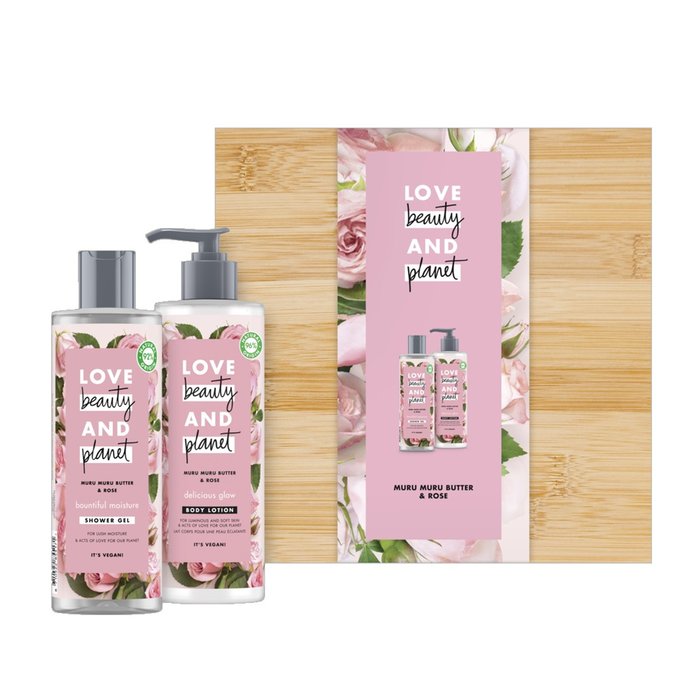 Love Beauty and Planet Muru Muru Butter & Rose Luxe Bamboo Geschenkset 