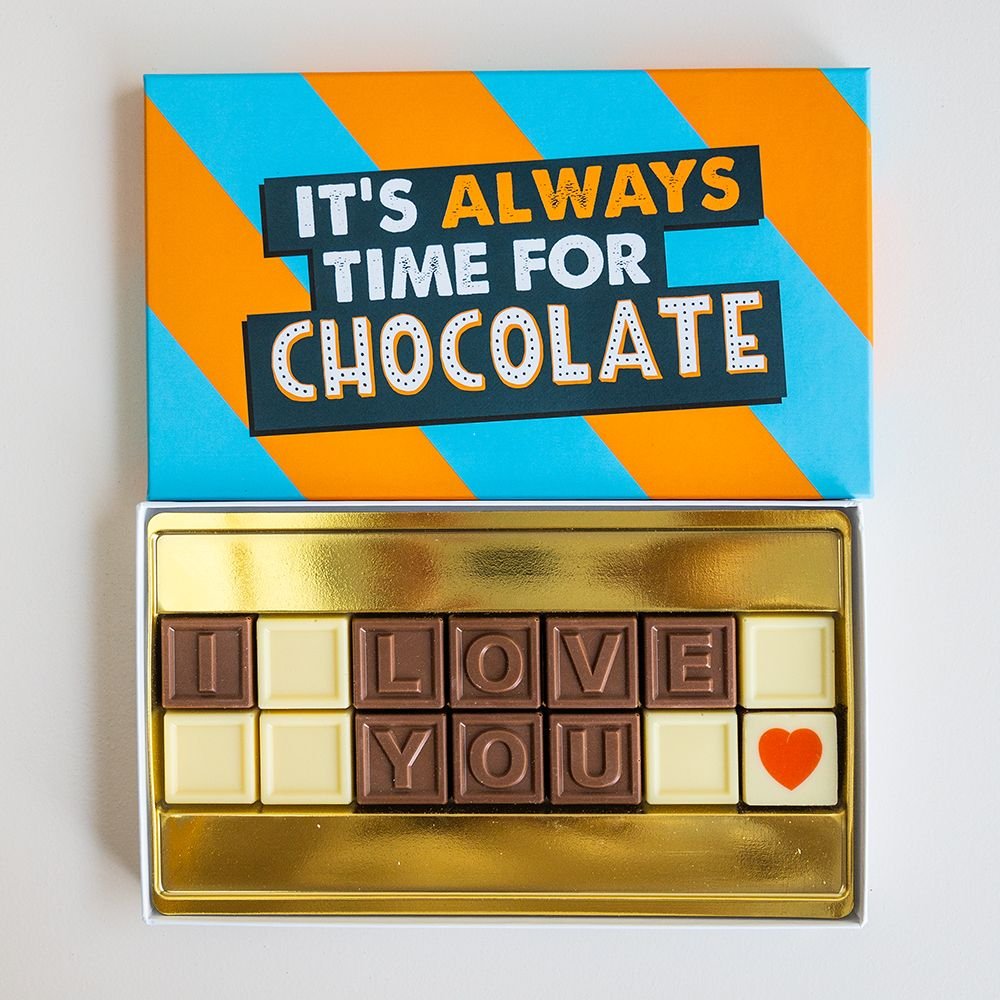 Chocolade telegram - 'I Love You'
