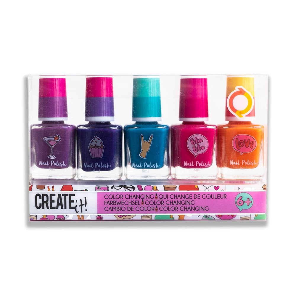 Create It! Nagellak - Color Changing - 5 delig