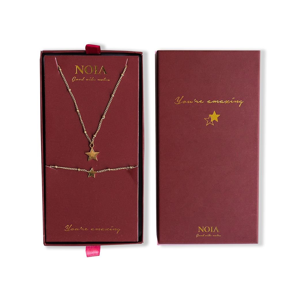Noia Jewellery - Ketting en armband - goudkleurig