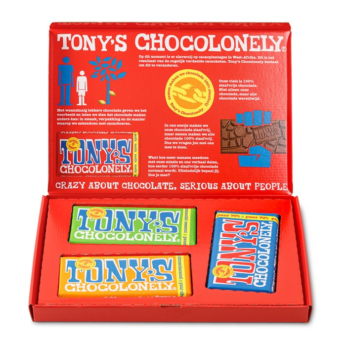 Tony’s Chocolonely | Giftbox Vegan | 3 repen | 540g