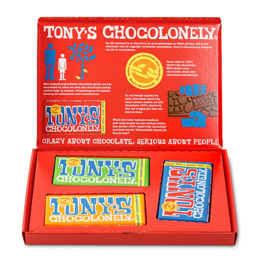 Tony’s Chocolonely - Giftbox Vegan- 2 repen - 360g