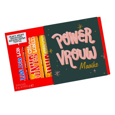 Tony’s Chocolonely | Proeverijtje | Powervrouw met eigen naam | 288g